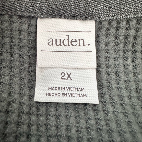 NWT Auden Waffle Knit Lounge Set Hoodie & Shorts Dark Gray Size 2X - Picture 12 of 12